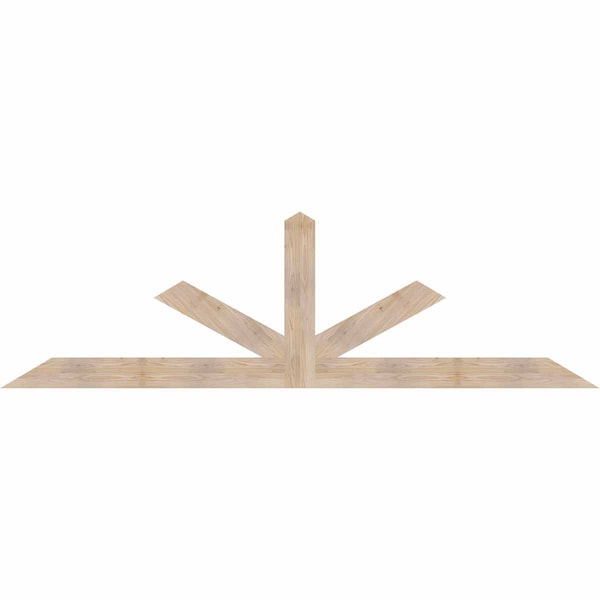 Ekena Millwork Saratoga Smooth Timber Gable Bracket, Douglas Fir, 108"W x 31 1/2"H x 1 1/2"D x 5 1/2"F, 7/12 Pitch GBW108X31X0206SAR00SDF - main